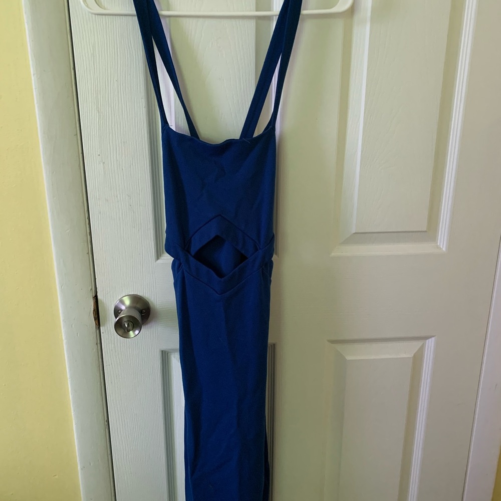 Deep Blue Cross-back Dress